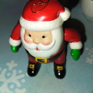 🎄Vintage Movable Ceramic Santa Ornament